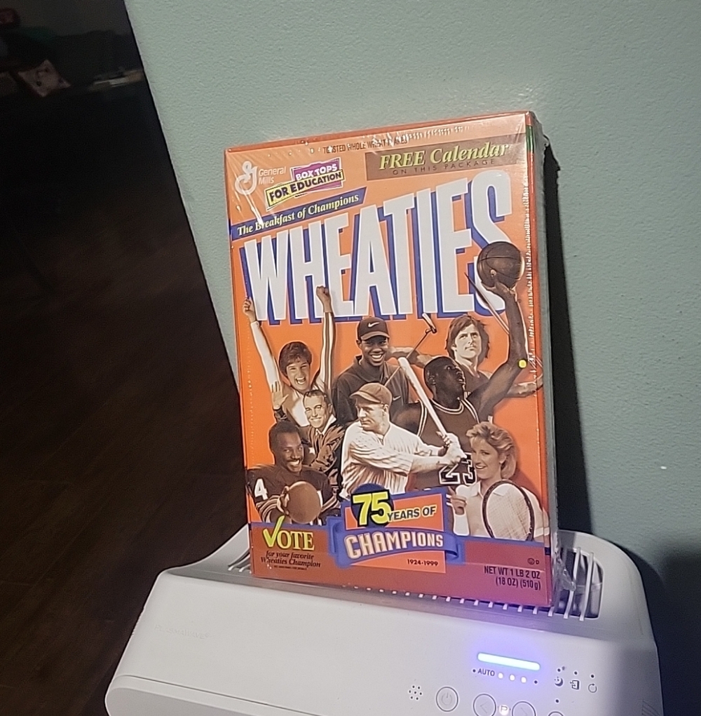 75 Years of Champions Cereal Box - Orange